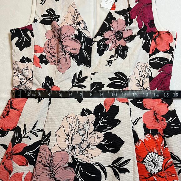 Ann Taylor Sleeveless Sundrenched Floral Print Fit & Flare Dress Size 6 NEW - Picture 13 of 14